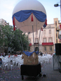 Globes aérostatiques blancs